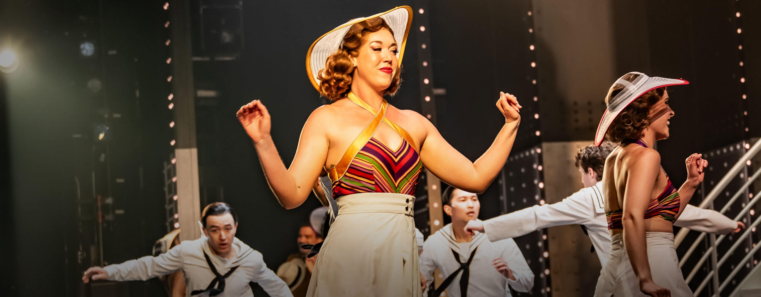 Mikayla Stradiotto and the cast of Anything Goes (2025).